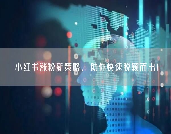 小红书涨粉新策略，助你快速脱颖而出！